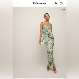 Reformation Frankie Silk Dress